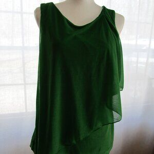 Ladies Large Worthington Green Dress Top